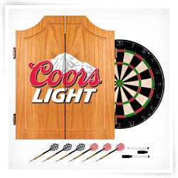 Coors Light Bristle Dart Board with Cabinet