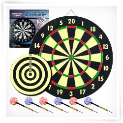 TGT Game Room Dart Set with 6 Darts and Board